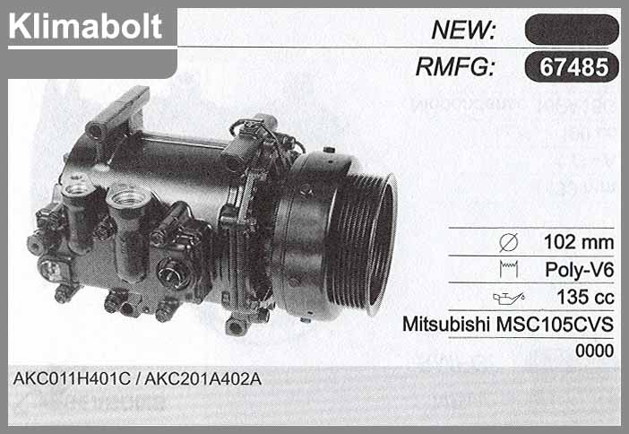 Mitsubishi klíma kompresszor 67485