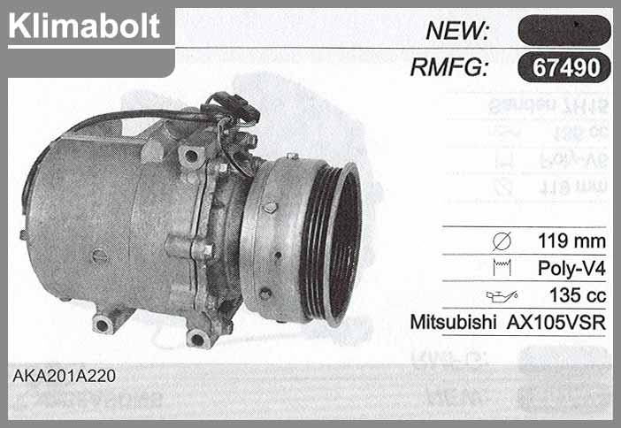 Mitsubishi klíma kompresszor 67490