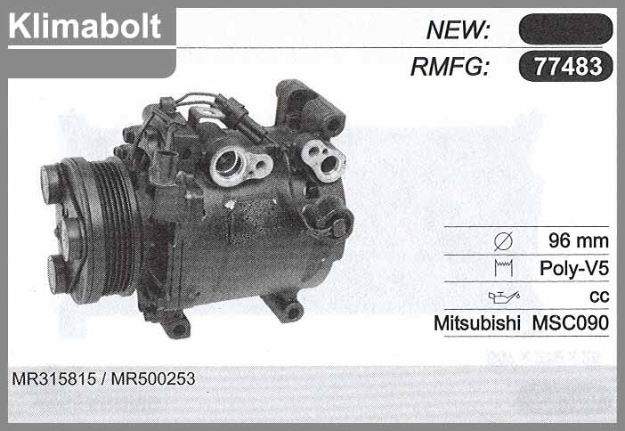 Mitsubishi klíma kompresszor 77483