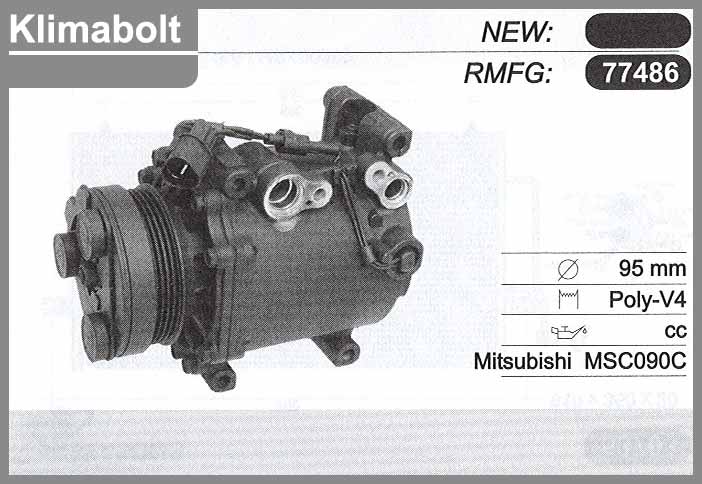 Mitsubishi klíma kompresszor 77486