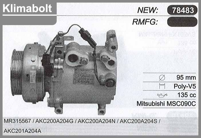 Mitsubishi klíma kompresszor 78483